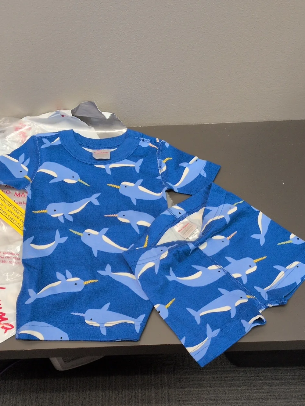 NWT Hanna Andersson Narwhal Pajama Set- 2T